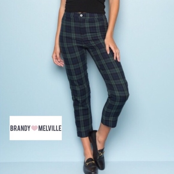 black and green plaid pants